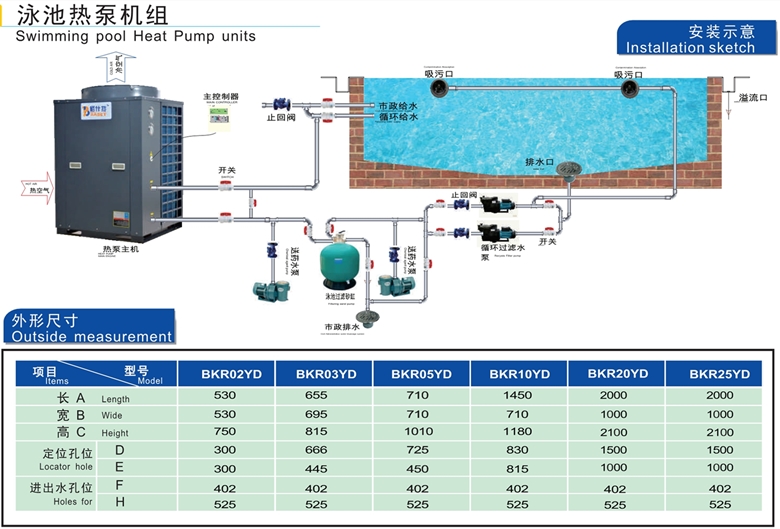 泳池热泵热水机组